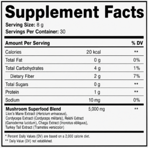 Alternative view of Mushroom Superfood Blend Powder